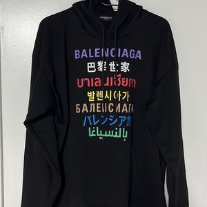 Balenciaga languages hoodie large unisex
